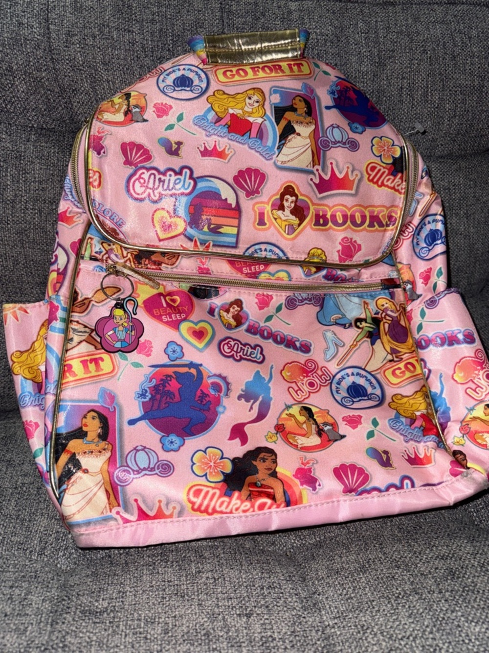 Disney princess pink school backpack size 17 x 11